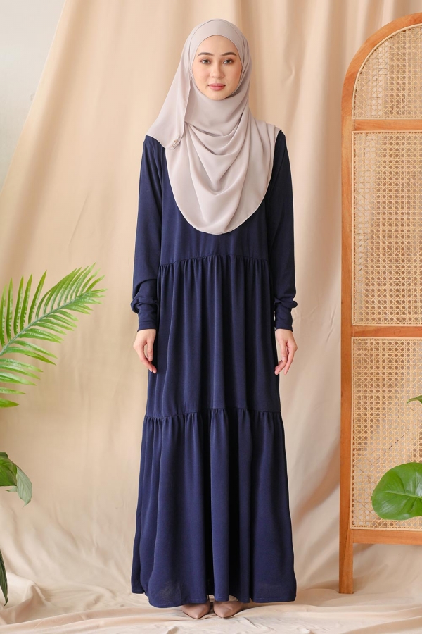 Ruffle Maxi - Navy